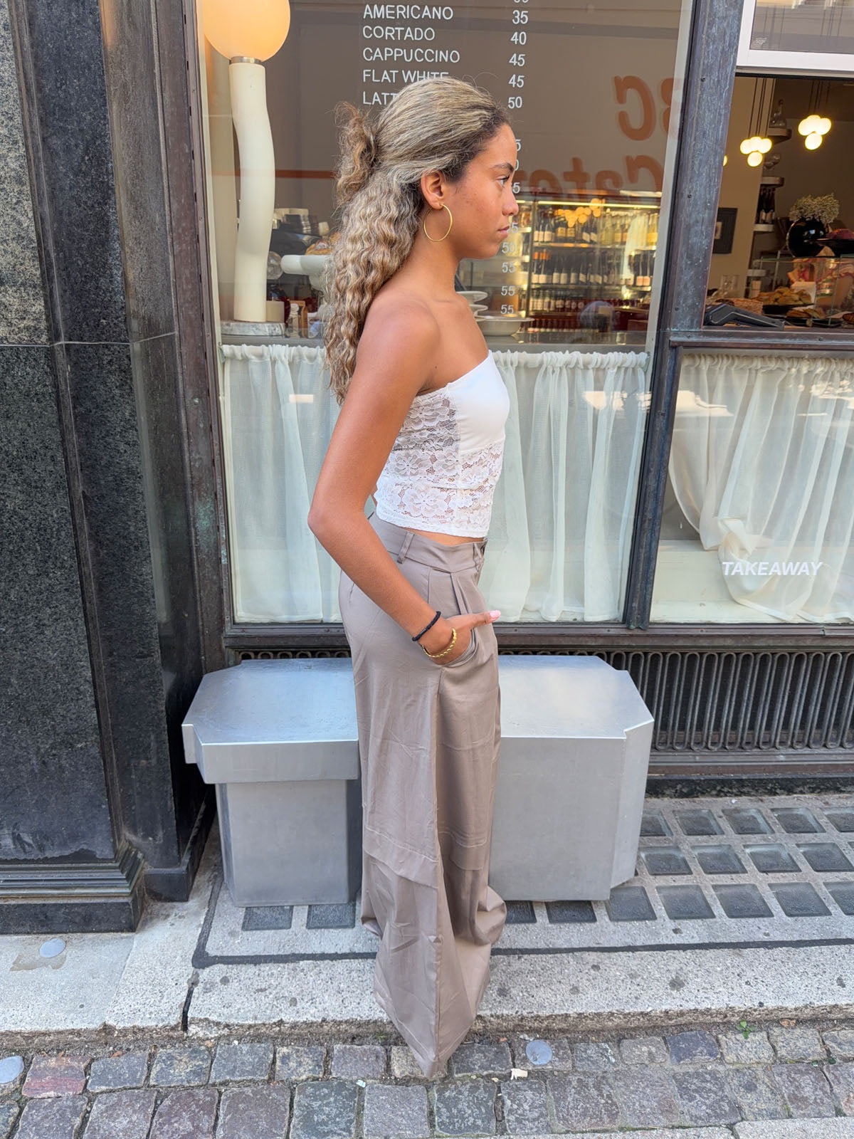 Zera lace tube top - White