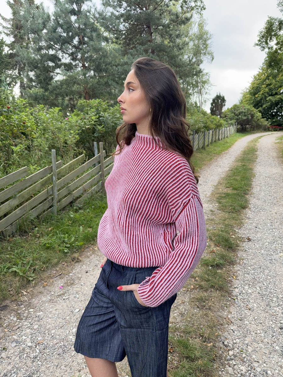 Silkeline turtleneck - Purple/red